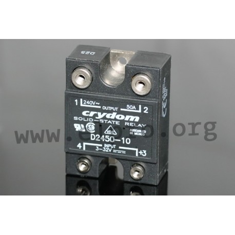 D2450K, Crydom solid state relays, 10 to 90A, 280V, thyristor output, CSD, CSW and D24 series