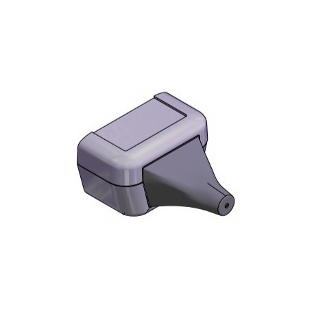 1552DPGKITBK, Hammond kleine Gehäuse, ABS, IP54, schwer entflammbar, mit Vertiefung für Display oder Tastatur, 1552 Serie