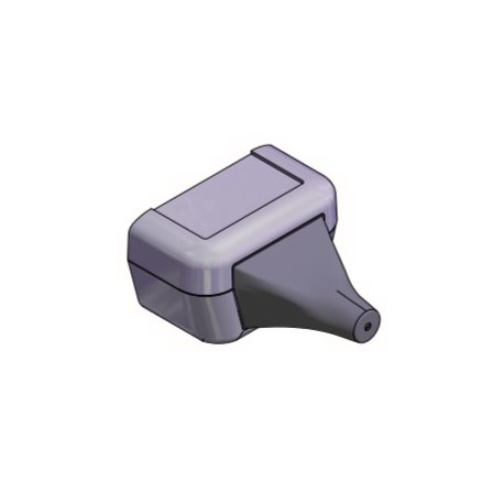 1552DPGKITGY, Hammond kleine Gehäuse, ABS, IP54, schwer entflammbar, mit Vertiefung für Display oder Tastatur, 1552 Serie