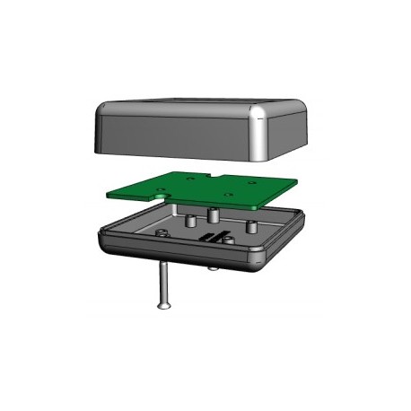 1593JGY, Hammond plastic enclosures, ABS, IP54, with end panel/end panels, recessed top for display or keypad, 1593 series