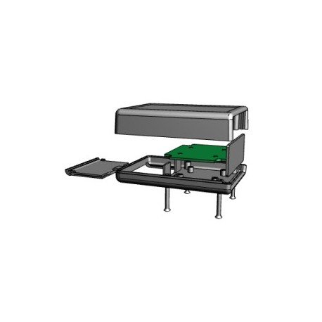 , Hammond plastic enclosures, ABS, IP54, with end panel/end panels, recessed top for display or keypad, 1593 series