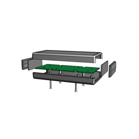 1593XBK, Hammond Kunststoffgehäuse, ABS, IP54, mit Vertiefung für Display oder Tastatur, 1593 Serie