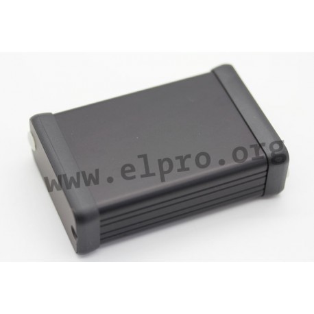 1455C801BK, Hammond diecast extruded aluminium enclosures, with aluminium end panels, 1455 series