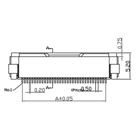 Z56-40-12110, ElectronAix ZIF connectors, SMD, pitch 0,5mm, gold-plated, Z5 series