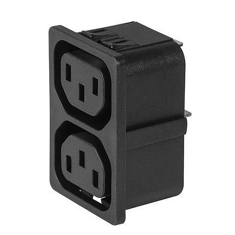 3-103-835, Schurter IEC built-in sockets, Snap-In, 4751 series