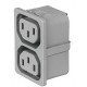 3-103-837, Schurter IEC built-in sockets, Snap-In, 4751 series 3-103-837