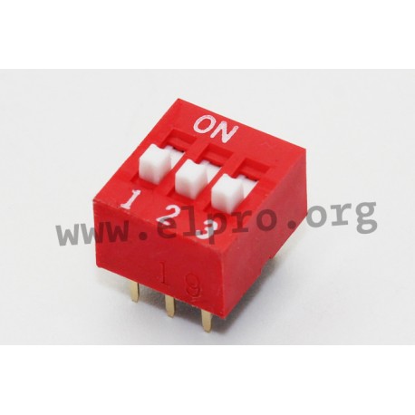 NDS-01V, Diptronics DIL switches, pitch 2,54mm, NDS series