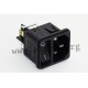 DC11.0001.203, Schurter IEC insert connectors, with rocker switch, DC11 series DC11.0001.203