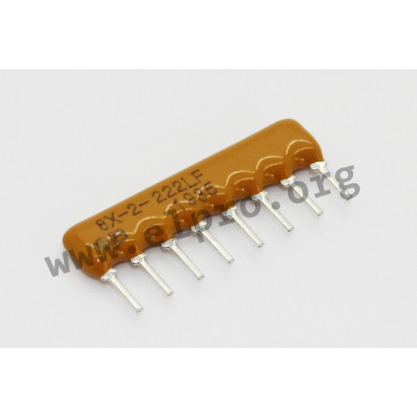 4608X-102-101LF, Bourns resistor networks, 8 pins/4 resistors, 4600X series
