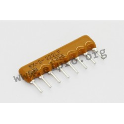 4608X-102-822LF, Bourns resistor networks, 8 pins/4 resistors, 4600X series