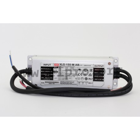 XLG-150-M-AB, Mean Well LED drivers, 150W, IP67, CV and CC mixed mode, constant power, dimmable, XLG-150 series