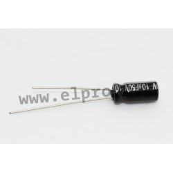 EEUEB1A101S, Panasonic electrolytic capacitors, radial, 105°C, EB series