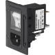 3-108-454, Schurter IEC appliance inlets, 70°C, with rocker switch, DG11 series 3-108-454