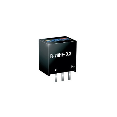 R-78HE5.0-0.3, Recom DC/DC switching regulators, 0,3A, SIL3 housing, R-78HE-0.3 series