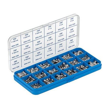 0034.9856, Schurter fuse link assortment boxes, 5x20mm, 250V