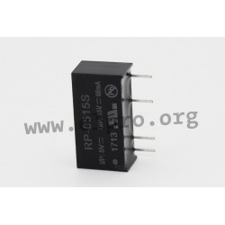 RP-0524S, Recom DC/DC converters, 1W, SIL7 housing, for medical technology, RP series