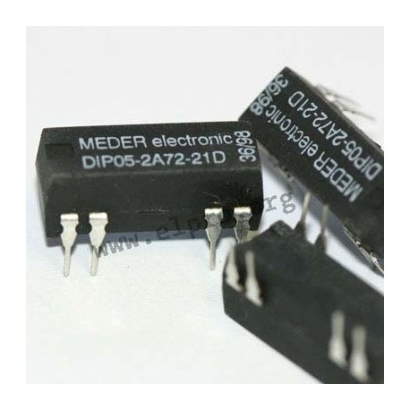 DIP24-2A72-21D, Standex Meder reed relays, DIL housing, 2 normally open contacts, DIP series