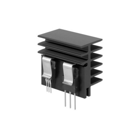 SK 481/75 SA, Fischer heatsinks, with transistor clip, SK481/SK482/SK487/SK489/THFU series