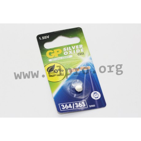 040UP364C1, GP Batteries silver-oxide button cells, 1,55V, GP3 series