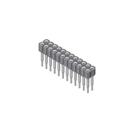 006-2-064-D-B1STF-XSO, MPE Garry SIL precision sockets, pitch 2,54mm, 006 series