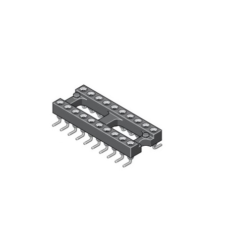 015-2-028-3-H5STF-LTO, MPE Garry IC precision sockets, pitch 2,54mm, 015 series