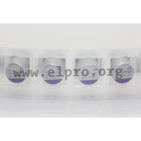 100SXV22M, Panasonic electrolytic capacitors, SMD, 125°C, polymer aluminium, OS-CON, SXV series