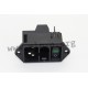 DD11.0124.1111, Schurter IEC appliance inlets, 70°C, with switch and 2 fuse holders, DD11 series DD11.0124.1111
