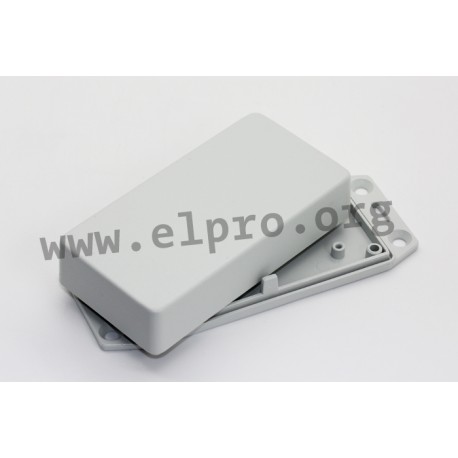 1591XXLFLGY, Hammond general purpose enclosures, ABS, IP54, with mounting flanges, flame-retardant, 1591XX series