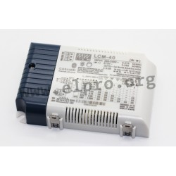 LCM-40BLE, Mean Well LED drivers, 40W, IP20, constant current, Casambi bluetooth interface, LCM-40BLE series