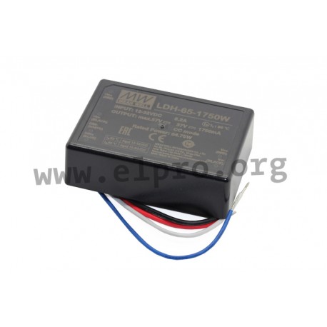 LDH-65-700W, Mean Well DC/DC step-up LED drivers, LDH-65 series