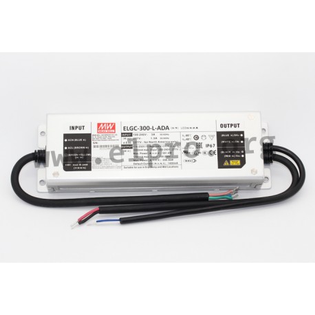 ELGC-300-M-ADA, Mean Well LED drivers, 300W, IP67, constant power, dimmable, DALI 2.0 interface, ELGC-300 series