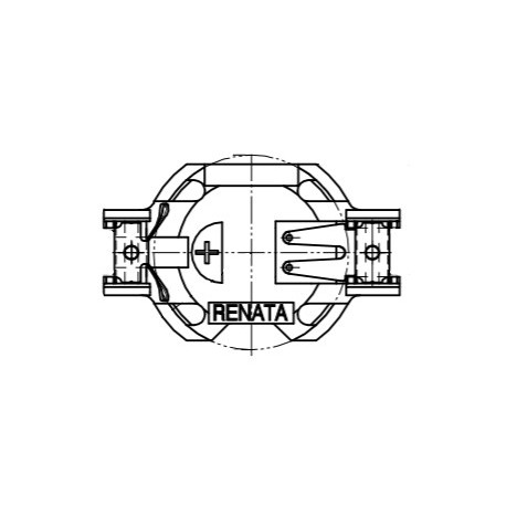 SMTU1632-LF.TR, Renata Knopfzellenhalter, horizontal und vertikal, für THT und SMT