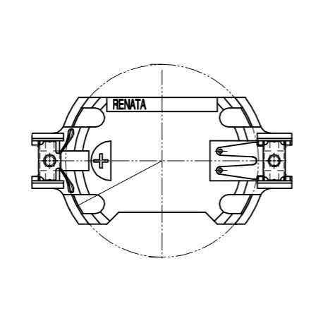 SMTU2450N-LF, Renata Knopfzellenhalter, horizontal und vertikal, für THT und SMT