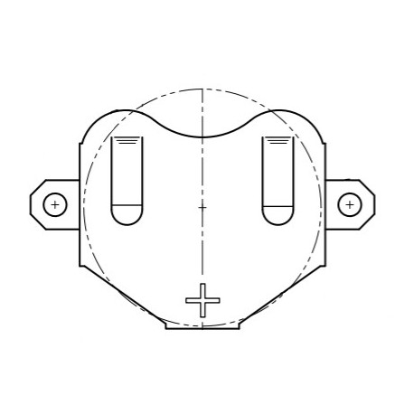 3008, Keystone butt cell clips, horizontal, for THT and SMT, KC30 series
