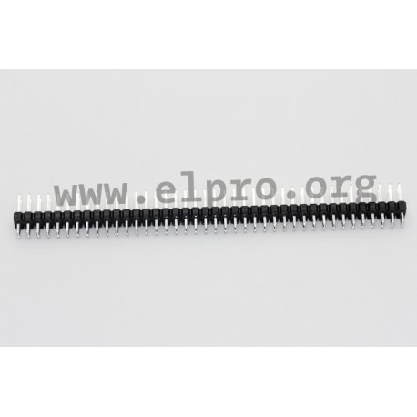087-2-080-0-T-XS0, MPE Garry pin headers, pitch 2,54mm, double-row, straight, 087 series