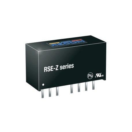 RSE-1205SZ/H2, Recom DC/DC converters, 2W, SIL8 housing, RSE/Z series