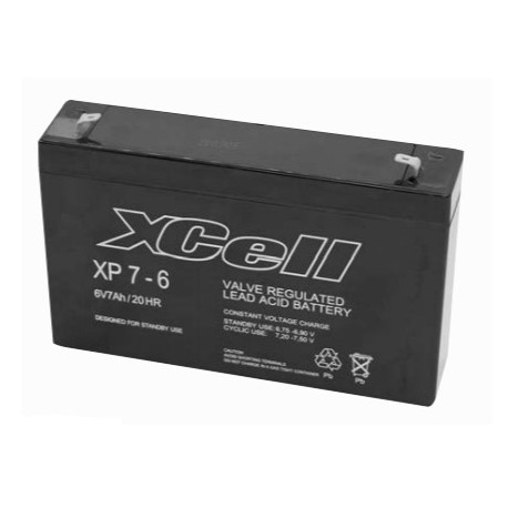 XCEXP76, XCELL lead-acid batteries, 6 volts, XP series