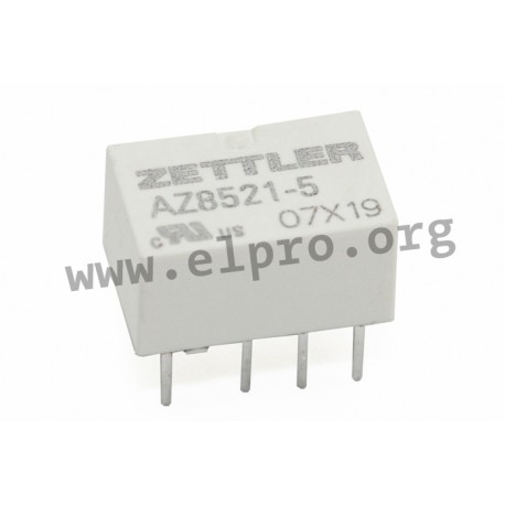 AZ8521-3, Zettler PCB relays, 2A, 2 changeover contacts, AZ8521 series