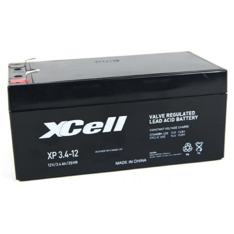 XP3.4-12, XCELL lead-acid batteries, 12 volts, XP series