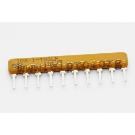 4610X-101-221LF, Bourns resistor networks, 10 pins/9 resistors, 4600X series
