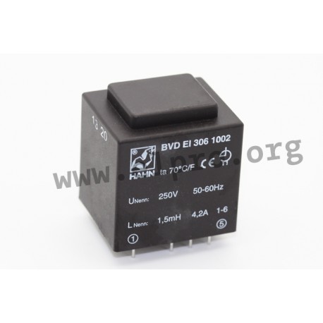 BVDEI3061006, Hahn passive PFC chokes, potted, BVDEI30 series