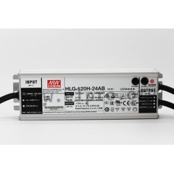 HLG-120H-54AB, Meann Well LED drivers, 120W, IP65, CV and CC mixed mode, adjustable, dimmable, HLG-120H series