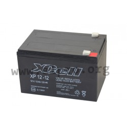 XP12-12, XCELL lead-acid batteries, 12 volts, XP series