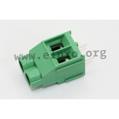 DG636-6.35-02P-14-00AH, Degson terminal blocks, pitch 6,35mm, 24A, 450V, screw-cage clamp principle, DG636-6.35 series