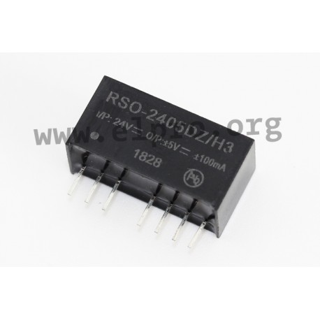 RSO-243.3S, Recom DC/DC converters, 1W, SIL8 housing, regulated, RSO series