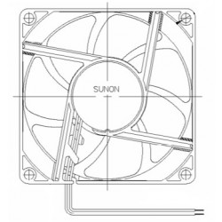 D08074170G-00, Sunon fans, 80x80x25mm, 12V DC, EE/EF/MF/HA/GF series