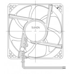 D08070900G-00, Sunon fans, 80x80x25mm, 12V DC, EE/EF/MF/HA/GF series