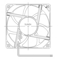 D08074420G-00, Sunon fans, 80x80x25mm, 24V DC, EE/EF/MF/GE series