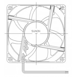 D08074600G-00, Sunon fans, 80x80x25mm, 24V DC, EE/EF/MF/GE series