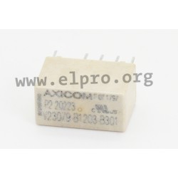 3-1393788-3, TE Connectivity PCB relays, 2A, 2 changeover contacts, bistable, 2 coils, Axicom, P2 V23079 series